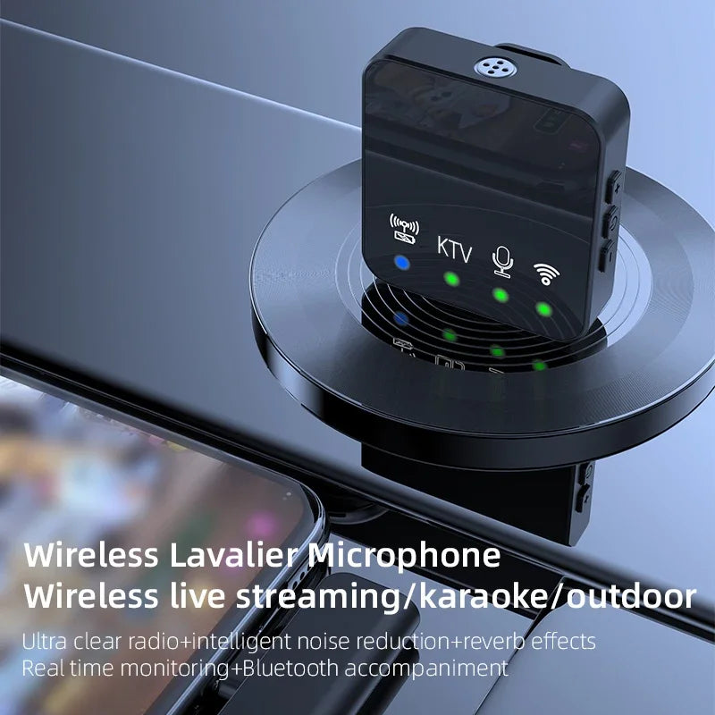 Wireless lavalier microphone, microphone clip, internet celebrity live streaming equipment, short video noise reduction recording, Bluetooth microphone - V.I.P Digital Presence