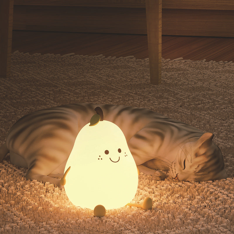 Creative Colorful Pear Duck Pear Night Light Pear Night Light Couple Gift Silicone Cute Night Light Sleeping Night Light - V.I.P Digital Presence