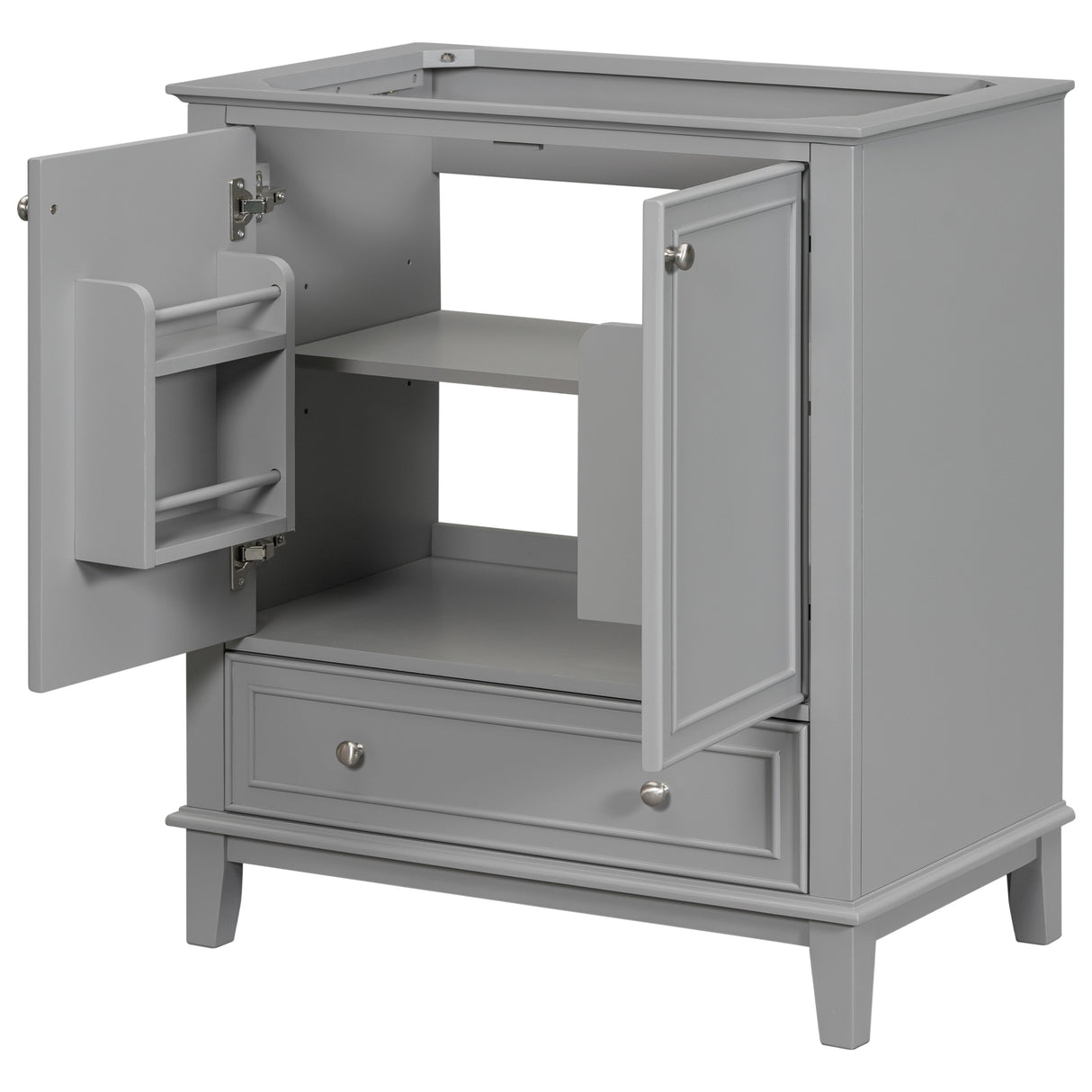 30 inch bathroom vanity no sink base only gray - V.I.P Digital Presence