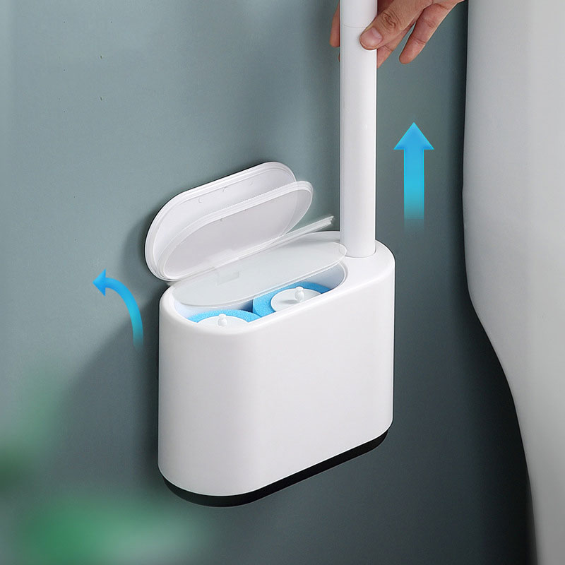 Wall Mounted Disposable Tool with No Dead Corners for Cleaning Bathroom and Toilet Brushes - V.I.P Digital Presence