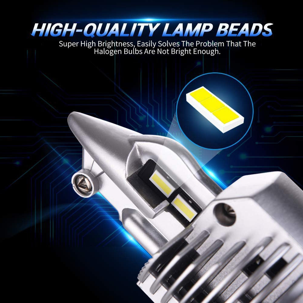KAFOLEE H4 9003 HB2 LED headlight bulbs 12V 24V 80W 16000LM diode lamps LED H4 for cars high beam dipped beam auto grade chips - V.I.P Digital Presence