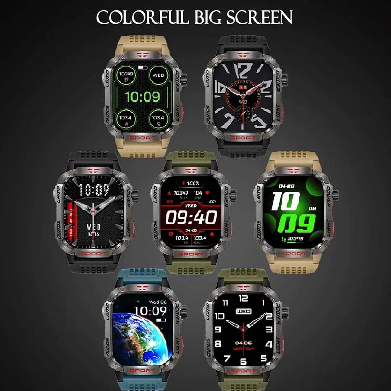 GZYR 2.01" Screen Smart Watch Men Bluetooth Call 600 mAh Sports Waterproof Heart rate Blood Oxygen SmartWatch For Huawei Xiaomi - V.I.P Digital Presence
