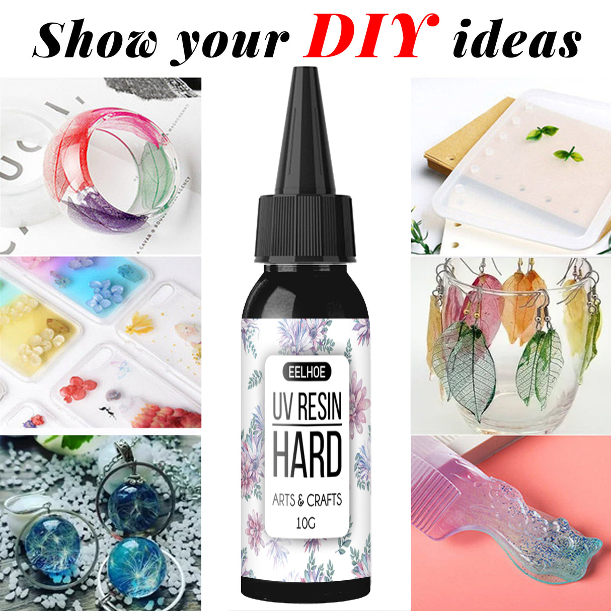 Uv Resin Glue Flower Acrylic Ceramic Adhesive Uv Manual Diy Curing Adhesive - V.I.P Digital Presence