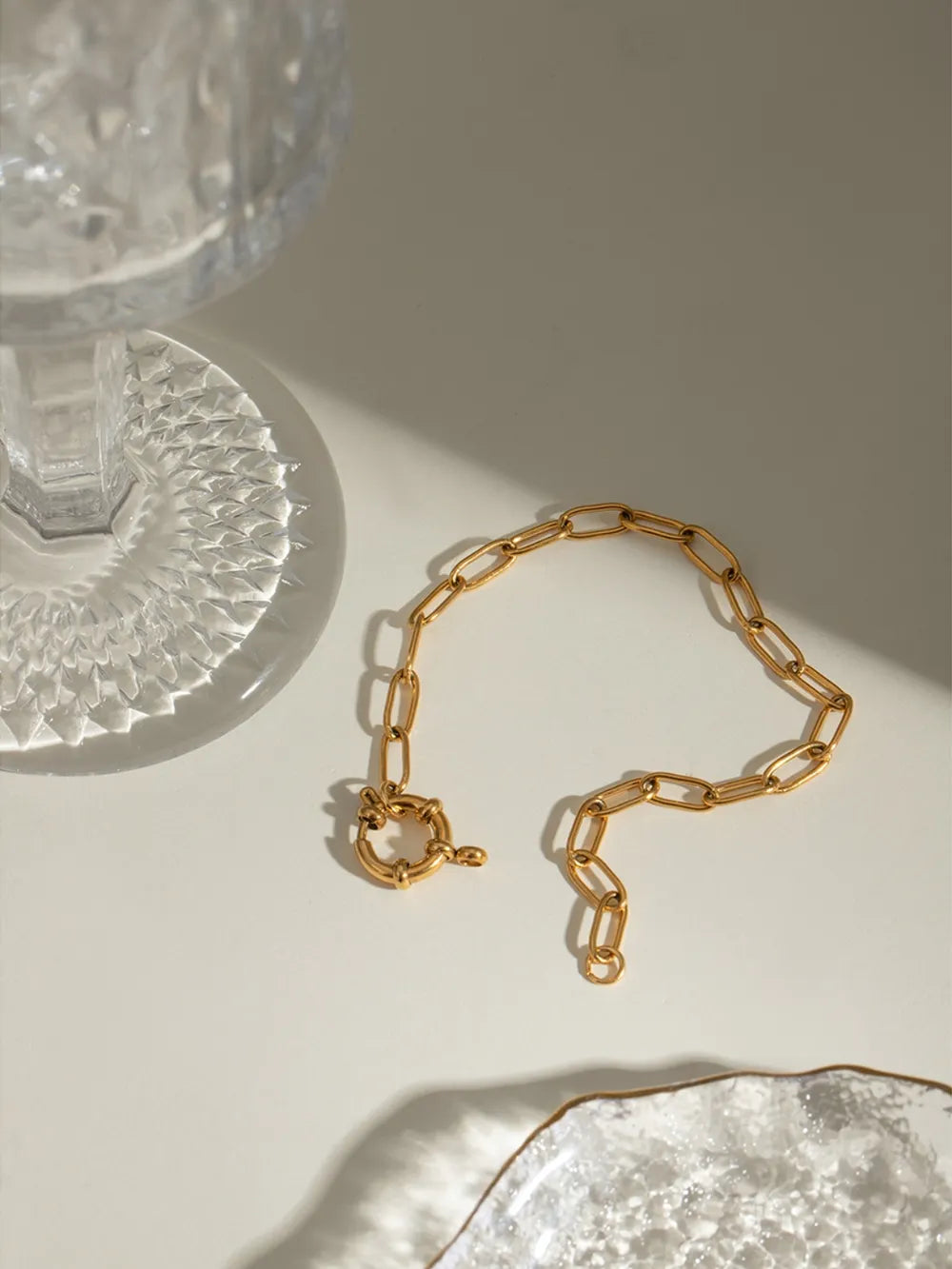 18K Gold-Plated Stainless Steel Chain Bracelet - V.I.P Digital Presence