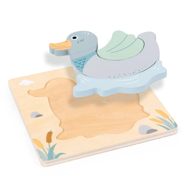 Wooden New Cartoon Animal Stereoscopic Plane Puzzle for Early Childhood Education Cognitive Puzzle Puzzle Toy - V.I.P Digital Presence
