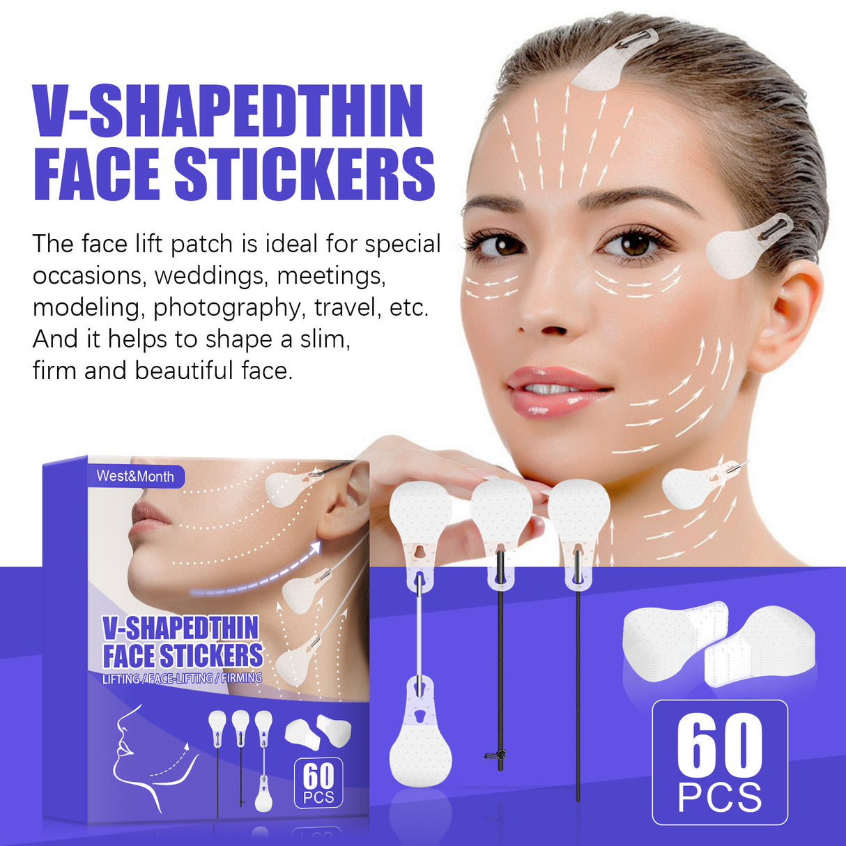 Face Lifting Patch V-Shaped Face Lifting Patch Skin Firming And Thin Chin Muscle Lifting And Swelling Elimination Shaping Patch - V.I.P Digital Presence
