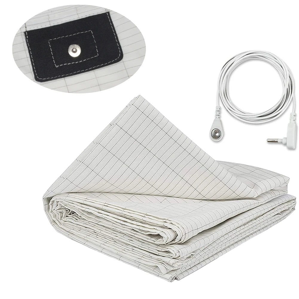 Grounding Sheet Mat Earthing Fitted Bedsheet Silver Fiber Conductive Organic Grounding Mat Radiation Anti-Static 60*265CM - V.I.P Digital Presence