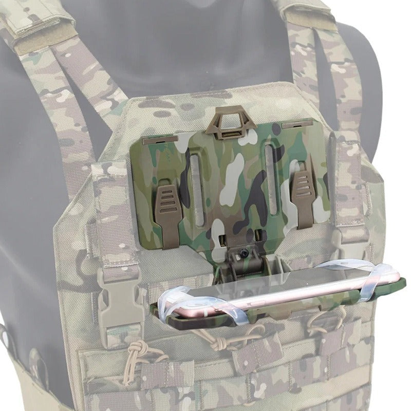 Folding navigation board MOLLE mount tactical vest mobile phone holder navigator chest mount universal - V.I.P Digital Presence