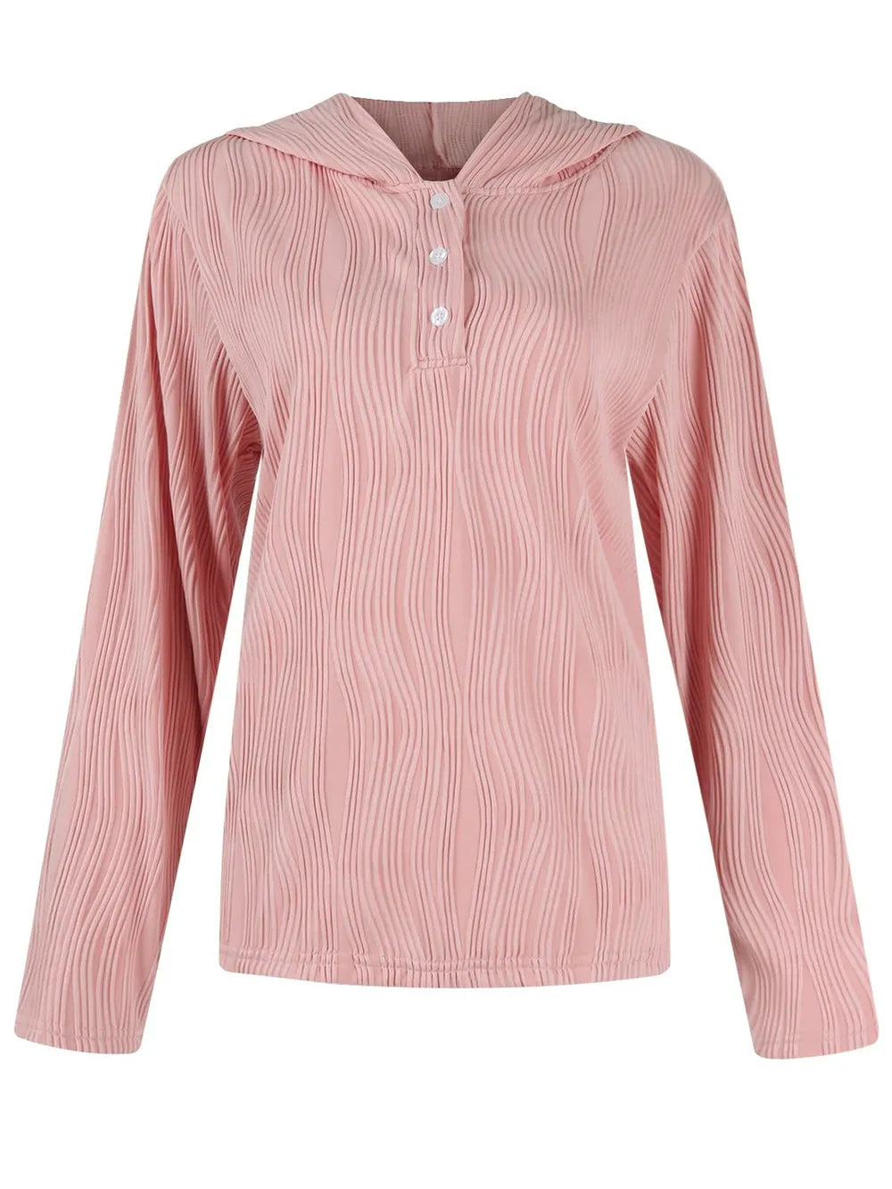 Textured Long Sleeve Hoodie - V.I.P Digital Presence
