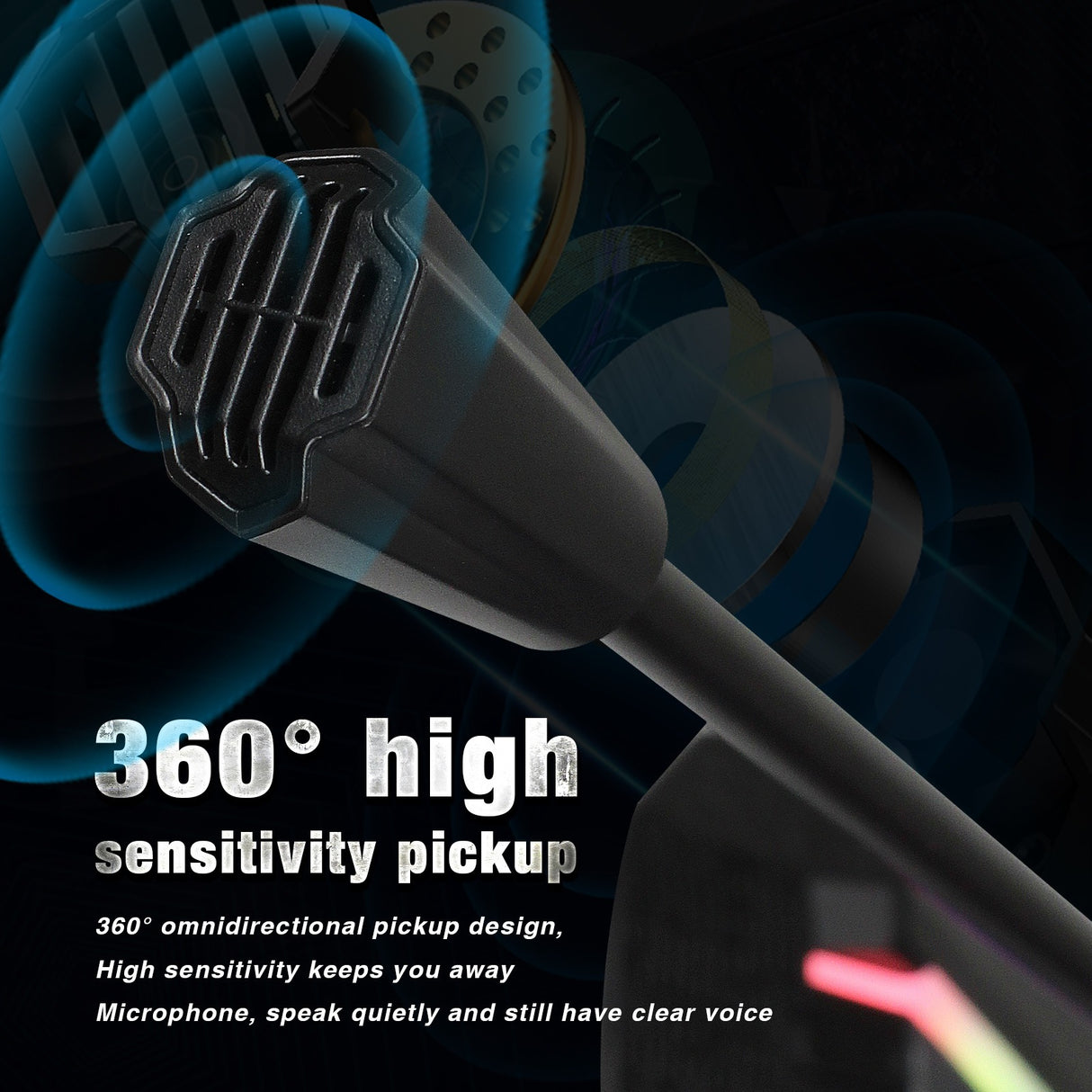 New desktop RGB luminous condenser microphone live broadcast shouting microphone gaming microphone - V.I.P Digital Presence