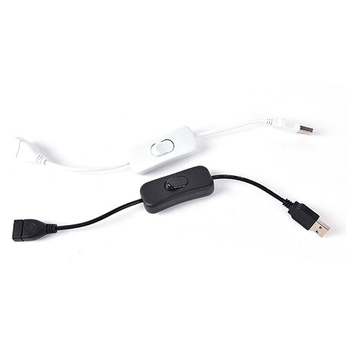 Woopower Copper Material USB Cable Male to Female Switch ON OFF Cable Toggle LED Lamp Power Line 28cm - V.I.P Digital Presence