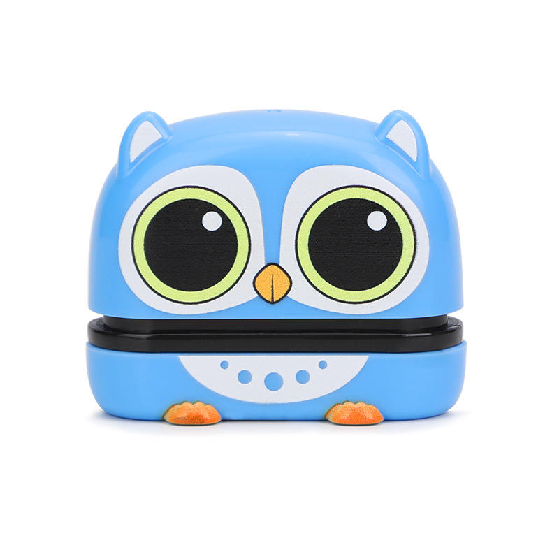Kindergarten Kids Cartoon Personalized Photosensitive Pet Owl Pastel Name Seal Clothes Flash Foam Self Ink Toy Stamp - V.I.P Digital Presence