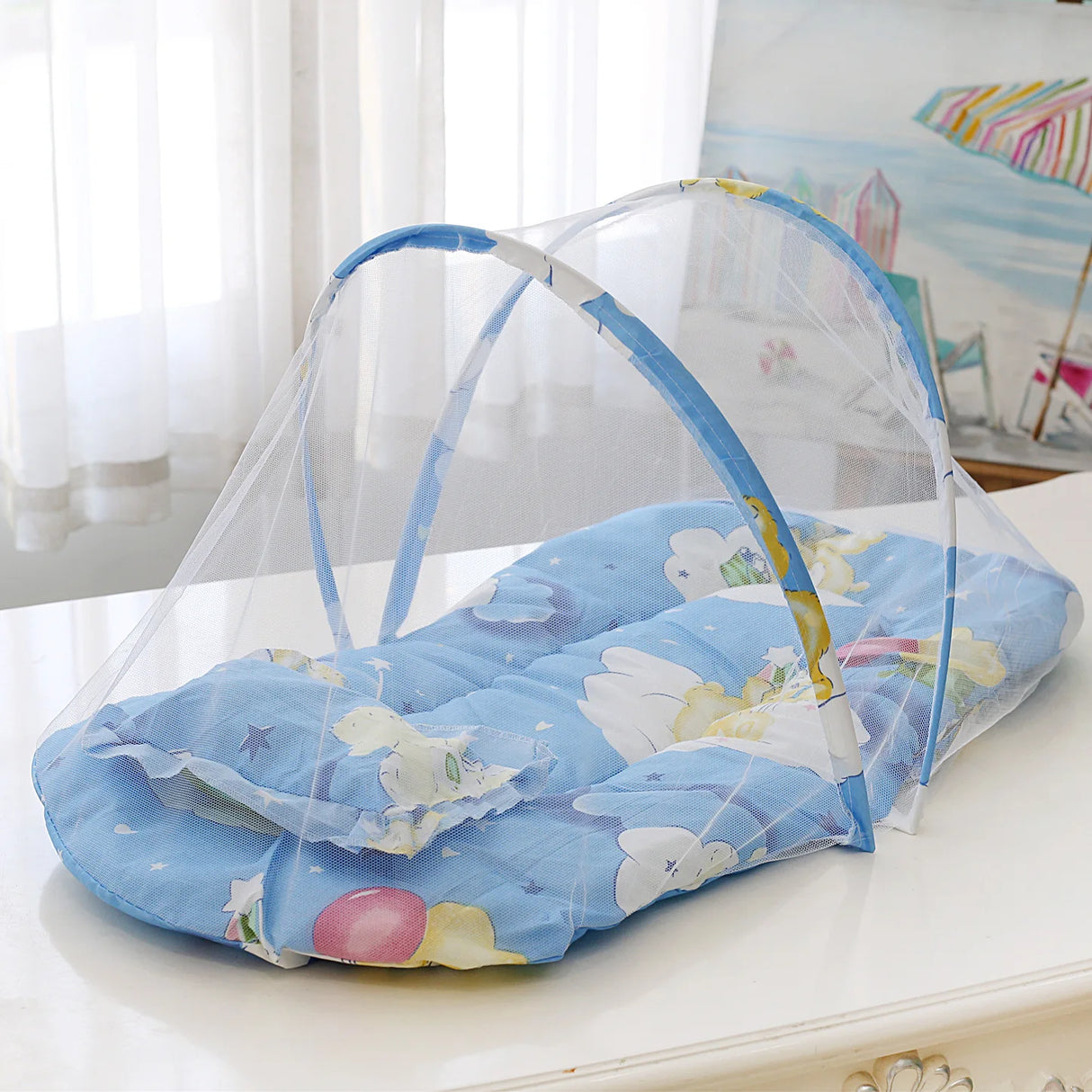 Nueva mosquitera plegable para bebés sin instalación, mosquitera de yurta mongola sin fondo, mosquitera plegable para bebés