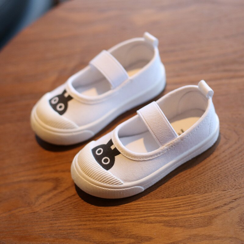 Zapatos de lona blancos para niños y niñas, zapatillas blancas antideslizantes, para primavera y otoño