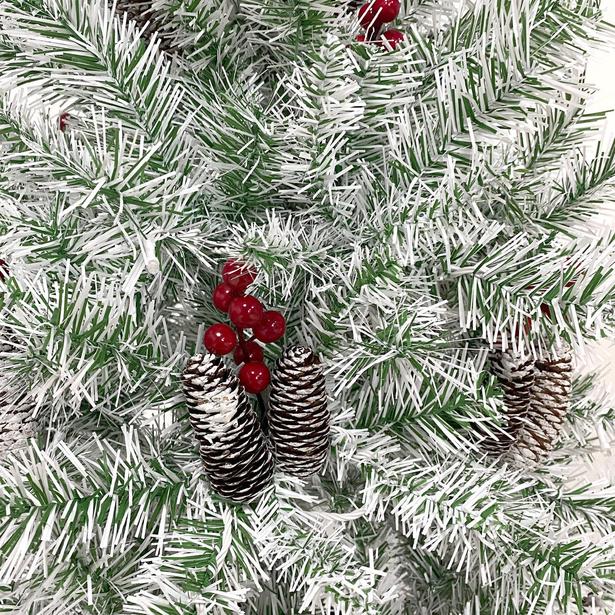 Pre-lit Xmas Tree Artificial Christmas 4-Piece Set,Garland, Wreath and Set of 2 Entrance Trees X-mas - V.I.P Digital Presence