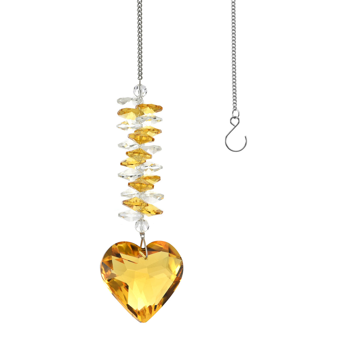 Crystal sun catcher pendant wholesale peach heart love prism living room garden decoration hanging sunshine - V.I.P Digital Presence