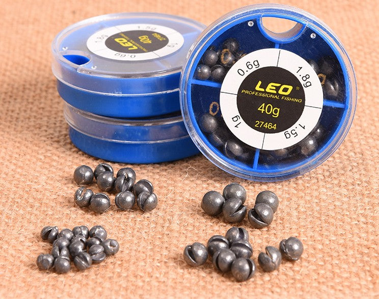 LEO 4 Sizes Mini Round Fishing Lead Weights Set Split Lead Sinkers Weight 0.6g 1g 1.5g 1.8g - V.I.P Digital Presence
