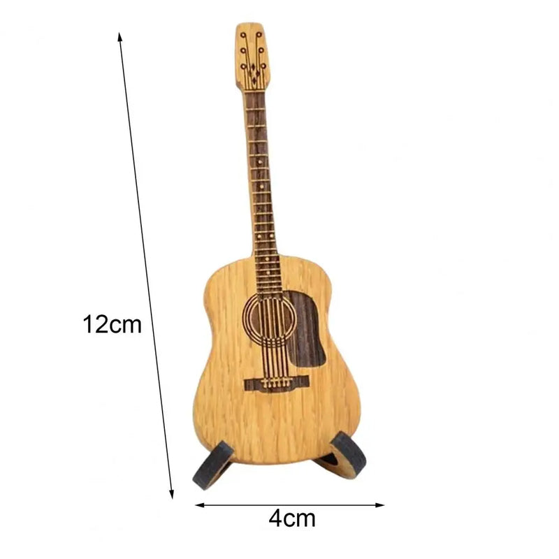 Wooden Acoustic Guitar Pick Box with Stand Smooth Edge Burr-Free Portable Handcrafted Guitar Picks Storage Container - V.I.P Digital Presence