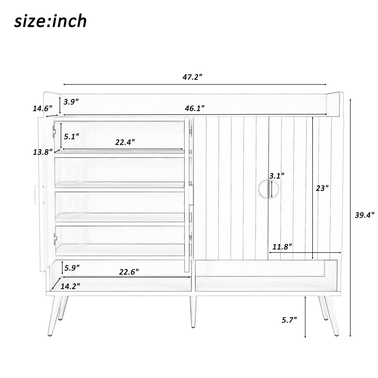 U-Can shoe cabinet with door, 11 layers with adjustable shelves, modern wooden shoe cabinet (PVC surface) - V.I.P Digital Presence