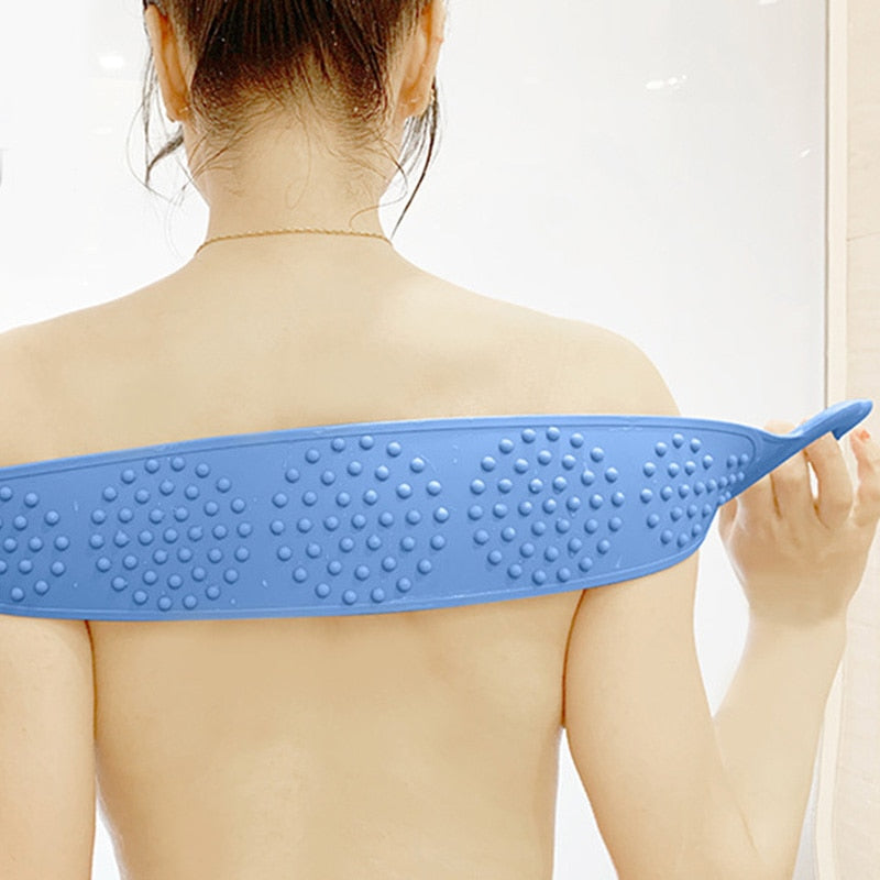 Hot Body Wash Silicone Body Scrubber Belt Double Side Shower Exfoliating Belt Removes Bath Towel - V.I.P Digital Presence