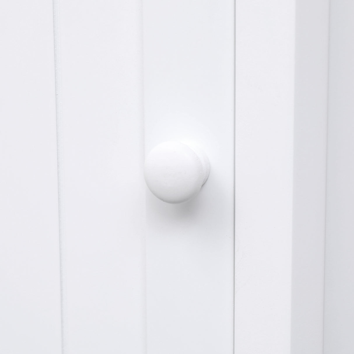 White Bathroom Cabinet Triangle Corner Storage Cabinet with Adjustable Shelf Modern Style MDF Board - V.I.P Digital Presence