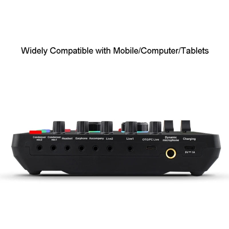 F999 Mixer Podcast Sound Board Live Sound Card for Live Recording Home KTV - V.I.P Digital Presence