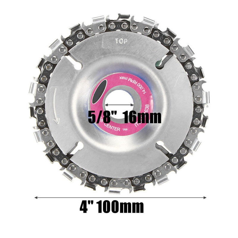 Wood Plastics 4 Inch 22 Tooth Grinder Disc Fine Chain Saw 4 Inch Angle Carving Culpting For 100/115 Angle Grinder - V.I.P Digital Presence