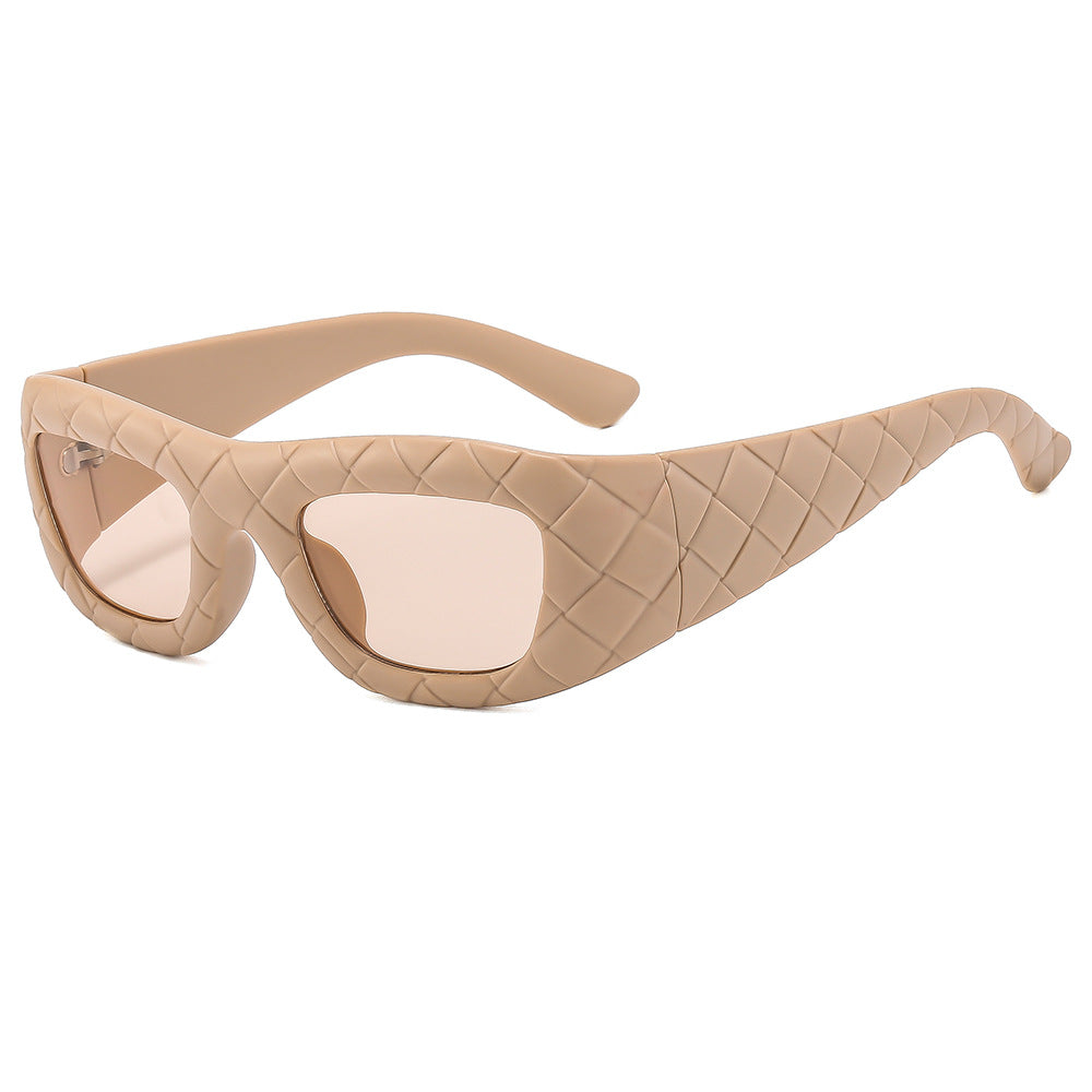 Weaving design frame, personalized fashion sunglasses, men's and women's high-end sense, European and American ins trend sun protection sunglasses - V.I.P Digital Presence