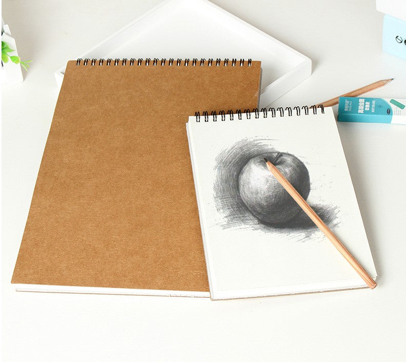 Brief kraft paper sketch book A4 professional art coil sketch book - V.I.P Digital Presence