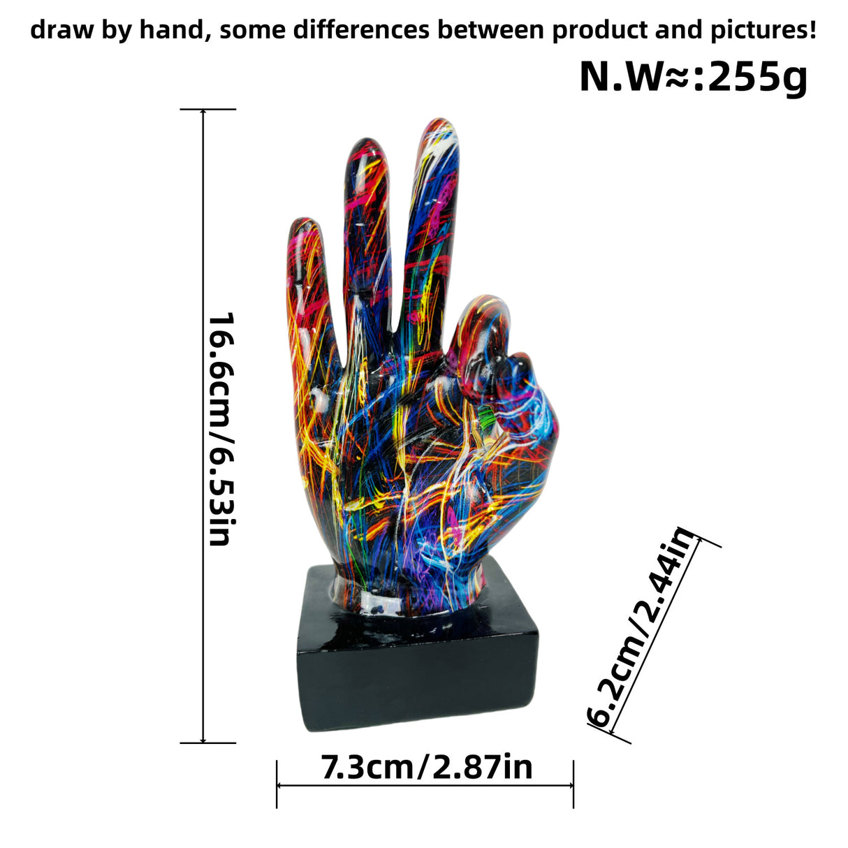 Internet celebrity graffiti gesture ornaments, home living rooms, offices, desktop exhibition halls, resin handicrafts, decorative products - V.I.P Digital Presence