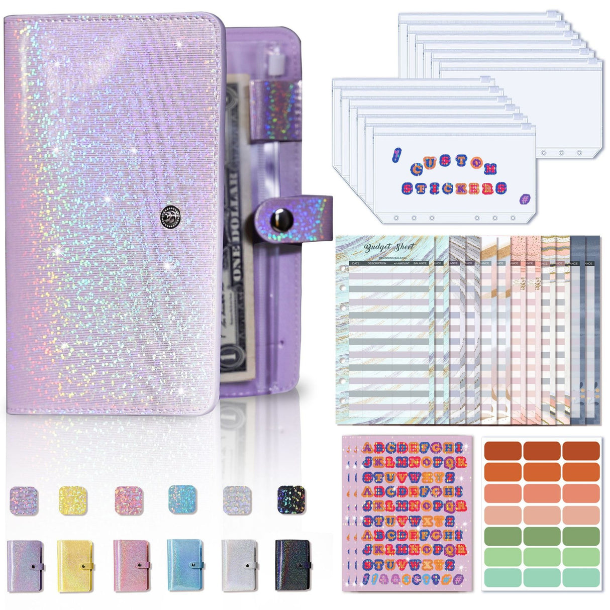 Full of Stars A6 Loose-Leaf Bookkeeping Notebook Creative Cash Budget Financial Planning Manual Account Book - V.I.P Digital Presence