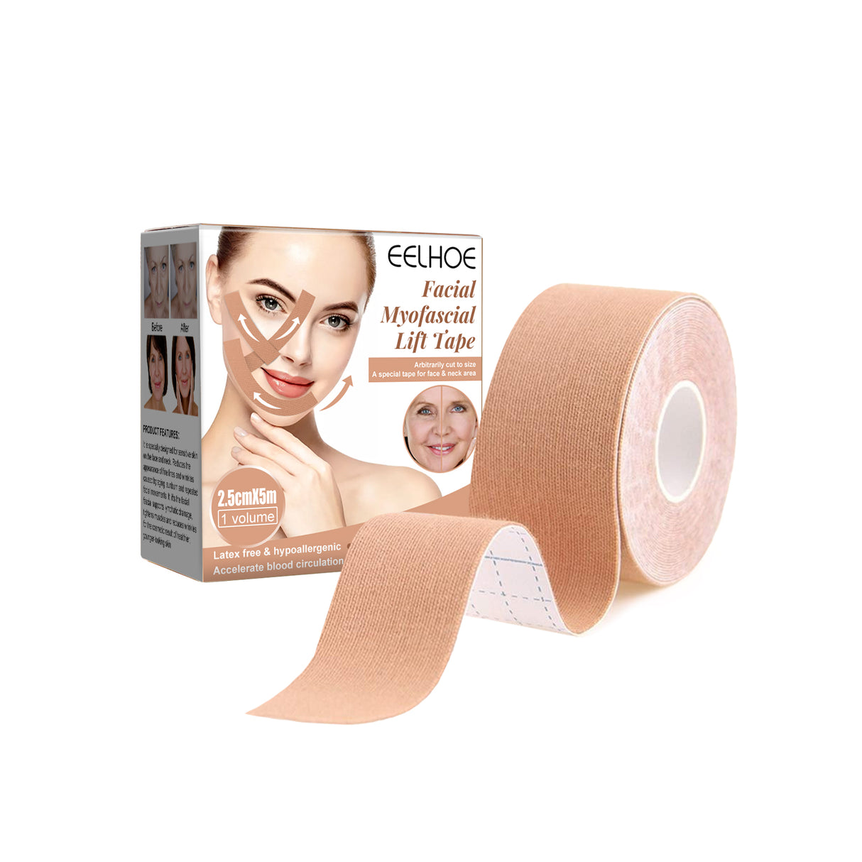 Myofascial Face Tightening Band, Face Anti-Sagging Lift Chin V-Shaped Face Breathable Face Lifting Tape - V.I.P Digital Presence