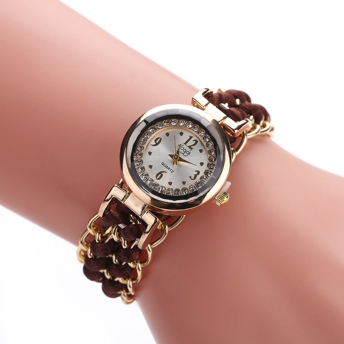 New small dial with diamond inlay Women's woven rope watch Women's creative fashion retractable rope quartz watch - V.I.P Digital Presence