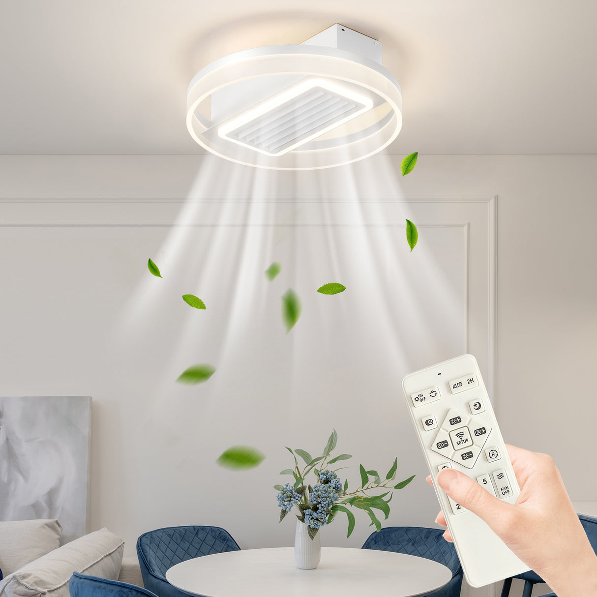 Bladeless Fan Lamp With Lights Dimmable LED - V.I.P Digital Presence