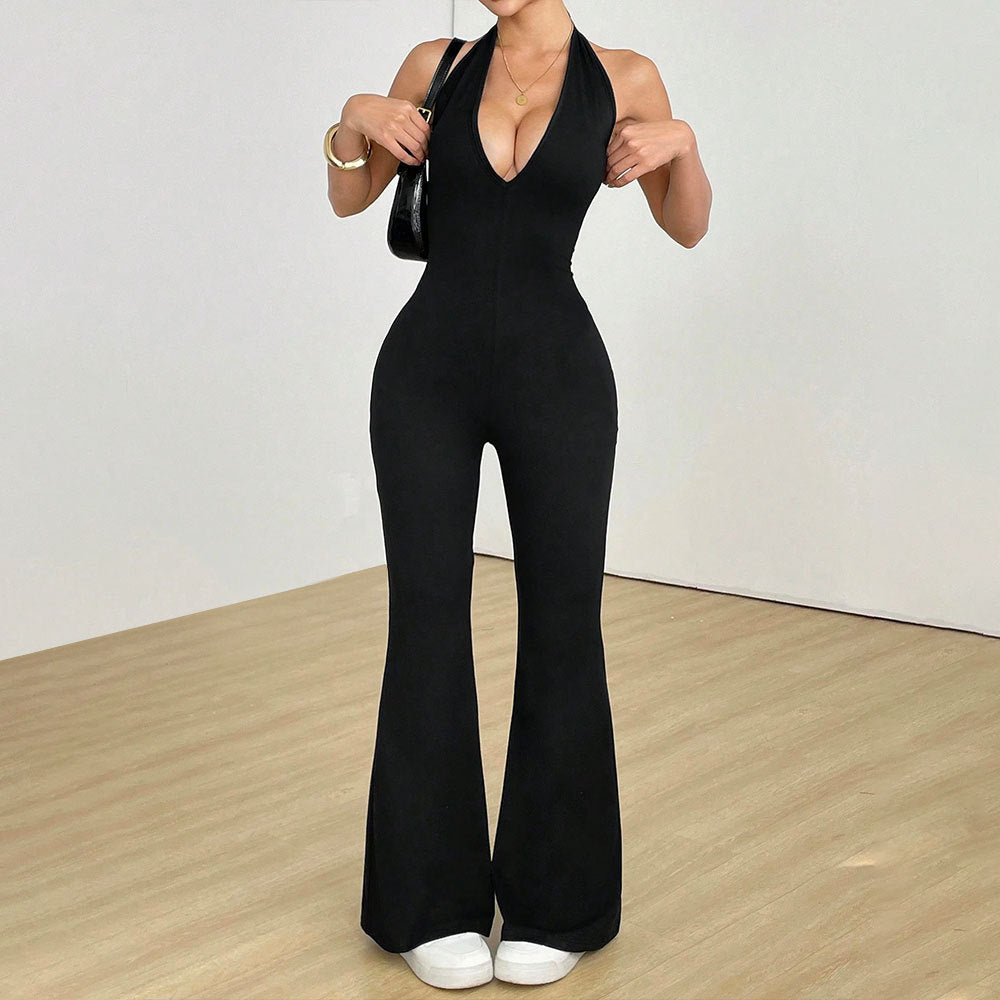 European and American hollow back tight fitting jumpsuit - V.I.P Digital Presence