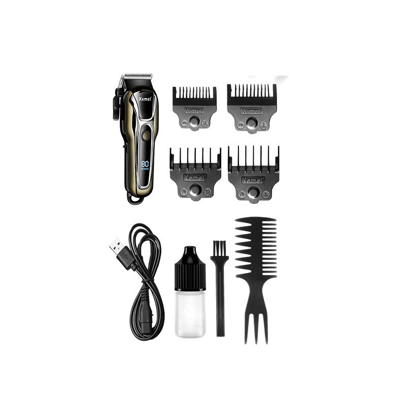 KM-1990PG Hair Clipper Electric Shaving Head High Power LCD Digital Display Electric Pushing Hair Salon Special - V.I.P Digital Presence