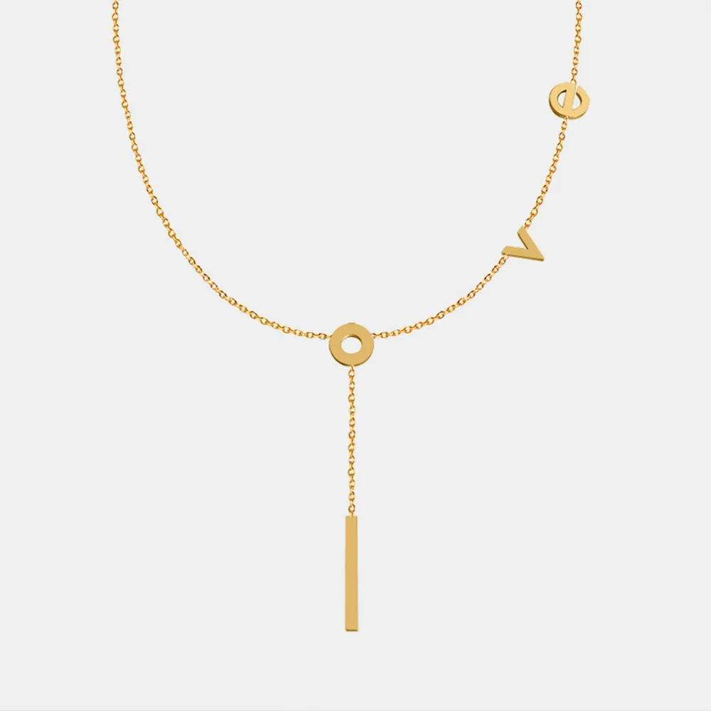 Titanium Steel Letter Necklace - V.I.P Digital Presence