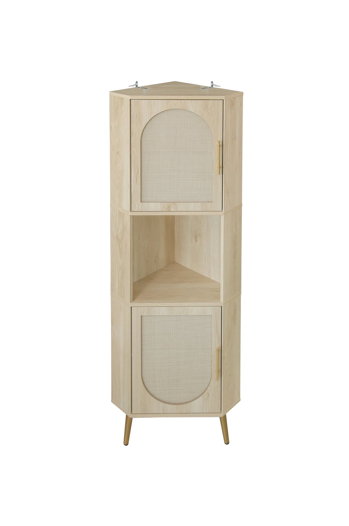 Corner cabinet ,Rattan door,Freestanding Corner Tables For Small Spaces, Corner Shelf Stand For Living Room, Kitchen, Bathroom - V.I.P Digital Presence