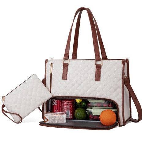 2-in-1 Travel Tote: Laptop & Insulated Lunch Bag. Ideal for Business, Work, Nursing, Office, College, Casual Use - V.I.P Digital Presence