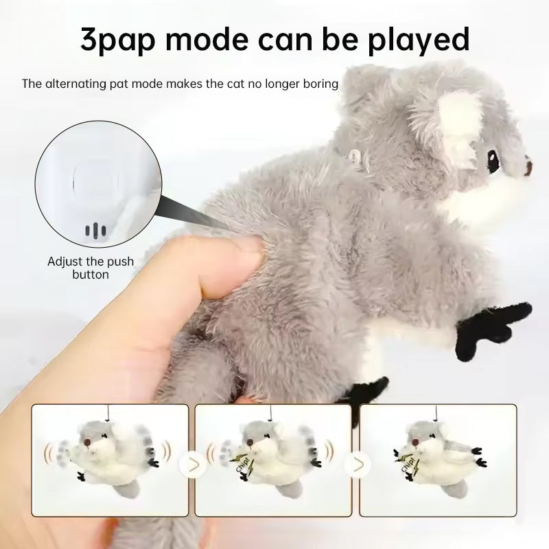 Rechargeable Chirping Flapping Bird (Non-Flying) Interactive Cat Toy, Ideal for Indoor Cats - Touch Activated Plush Toy - V.I.P Digital Presence