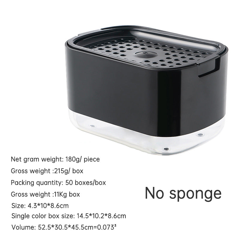 Kitchen Press Type Manual Soap Dispenser Dish washing Liquid Dispenser Storage Box Sponge Soap Dispenser - V.I.P Digital Presence