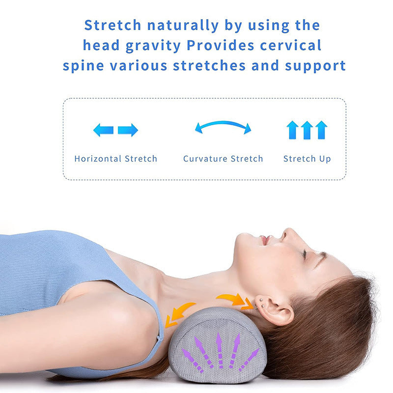 Cervical Pillow Reverse Bow Traction Pillow Memory Cotton Pillow Core Pure Cotton Cover Portable Neck Protection Pillow Cervical Pillow - V.I.P Digital Presence