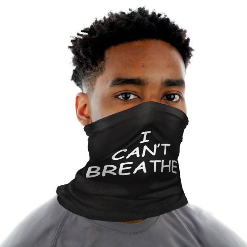 Polyester Bandana Face Scarf I CAN'T BREATHE Protective Riding Face cover Multi-function Magic Head Scarf For Parade Protest - V.I.P Digital Presence