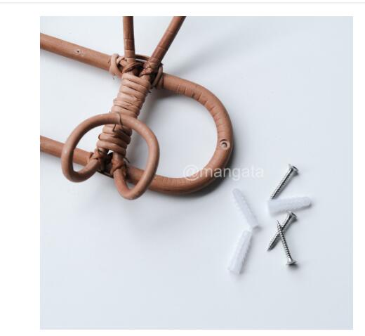 Kids Room Decor Hanger Rattan Wall Hooks Kids Garments Organizer Rack Clothes Hat Hanging Hook Rattan Hanger - V.I.P Digital Presence