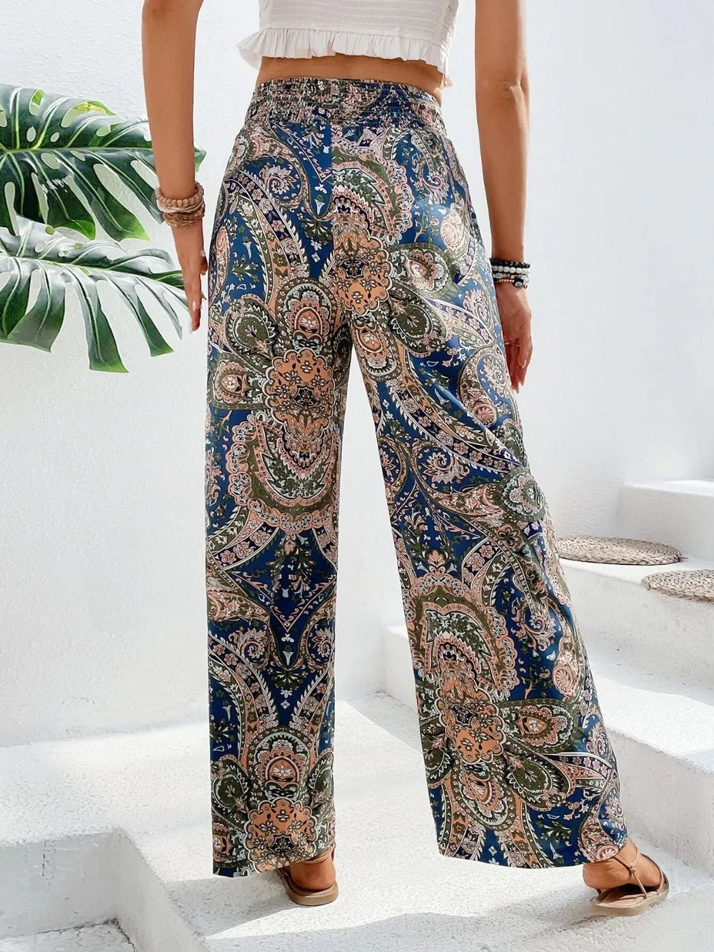 Printed Wide Leg Pants - V.I.P Digital Presence