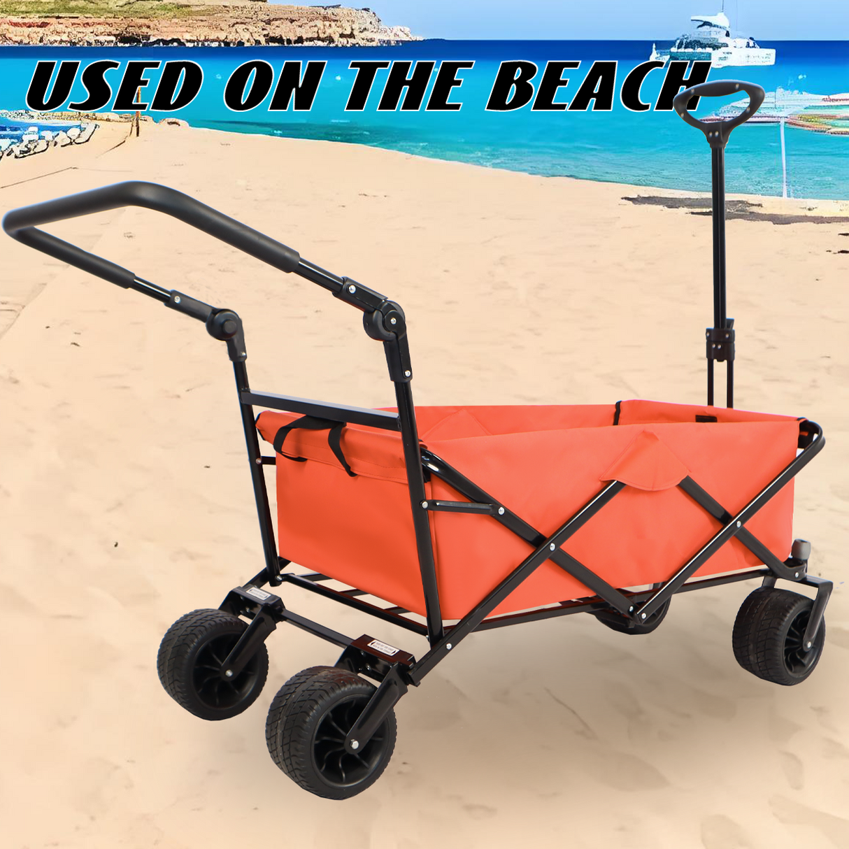 Utility Park Garden Cart Tool Customized Color Folding Camping Trolley Outdoor Picnic Beach Wagon - V.I.P Digital Presence