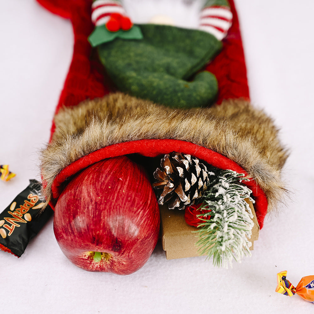 Christmas decoration products, faceless doll plush Christmas socks, creative faceless doll gift socks, elderly socks - V.I.P Digital Presence
