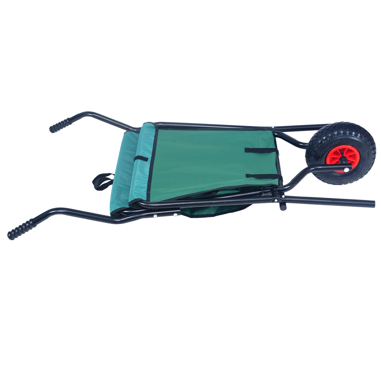 Folding unicycle 176 pounds folding yard unicycle heavy-duty Oxford cloth green lawn bicycle 10 inch inflatable tires - V.I.P Digital Presence