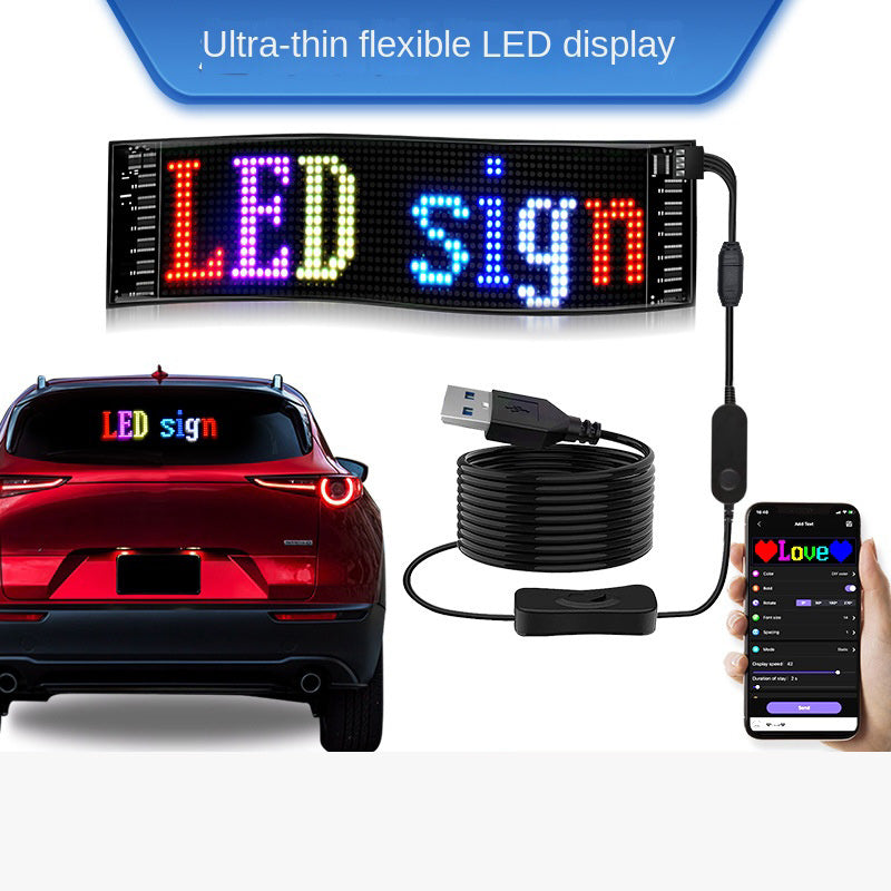 Flexible LED Advertising Screen LED Soft Panel APP Bluetooth Car Display - V.I.P Digital Presence