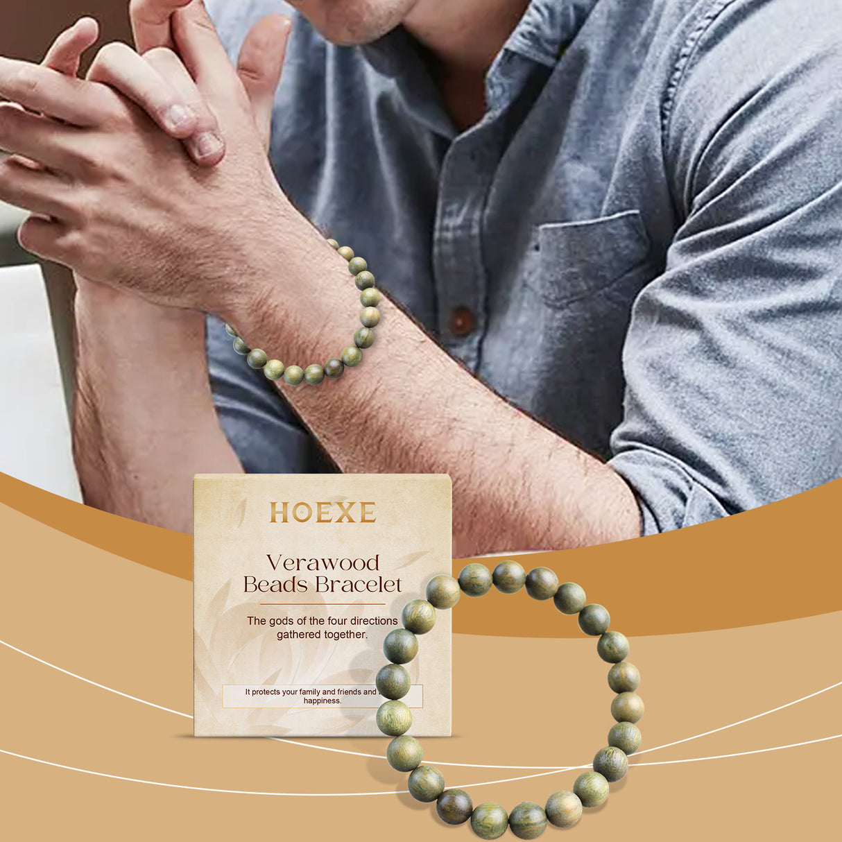 Green Sandalwood Bracelet Trend Fashion Elegant Portable Durable Good-Looking Niche Design Bracelet - V.I.P Digital Presence